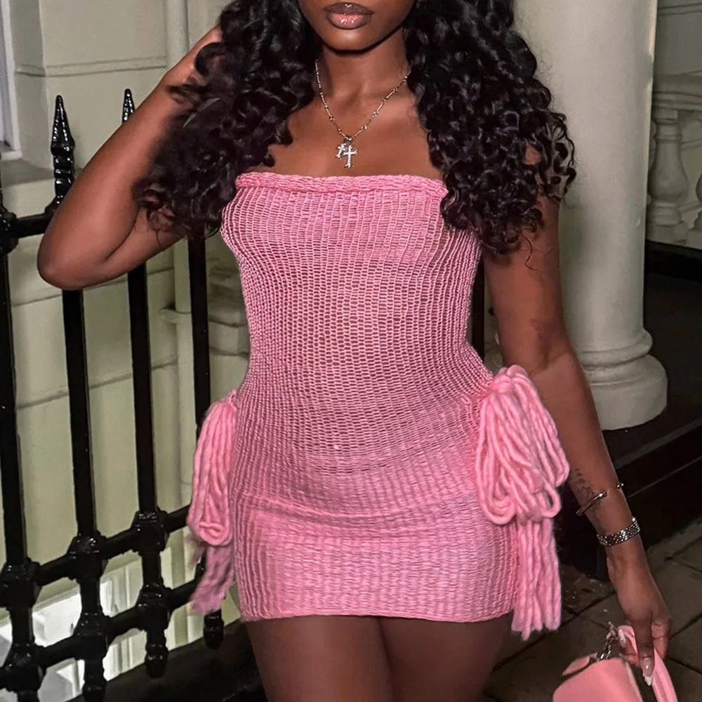 Pink Sexy Knitted B…