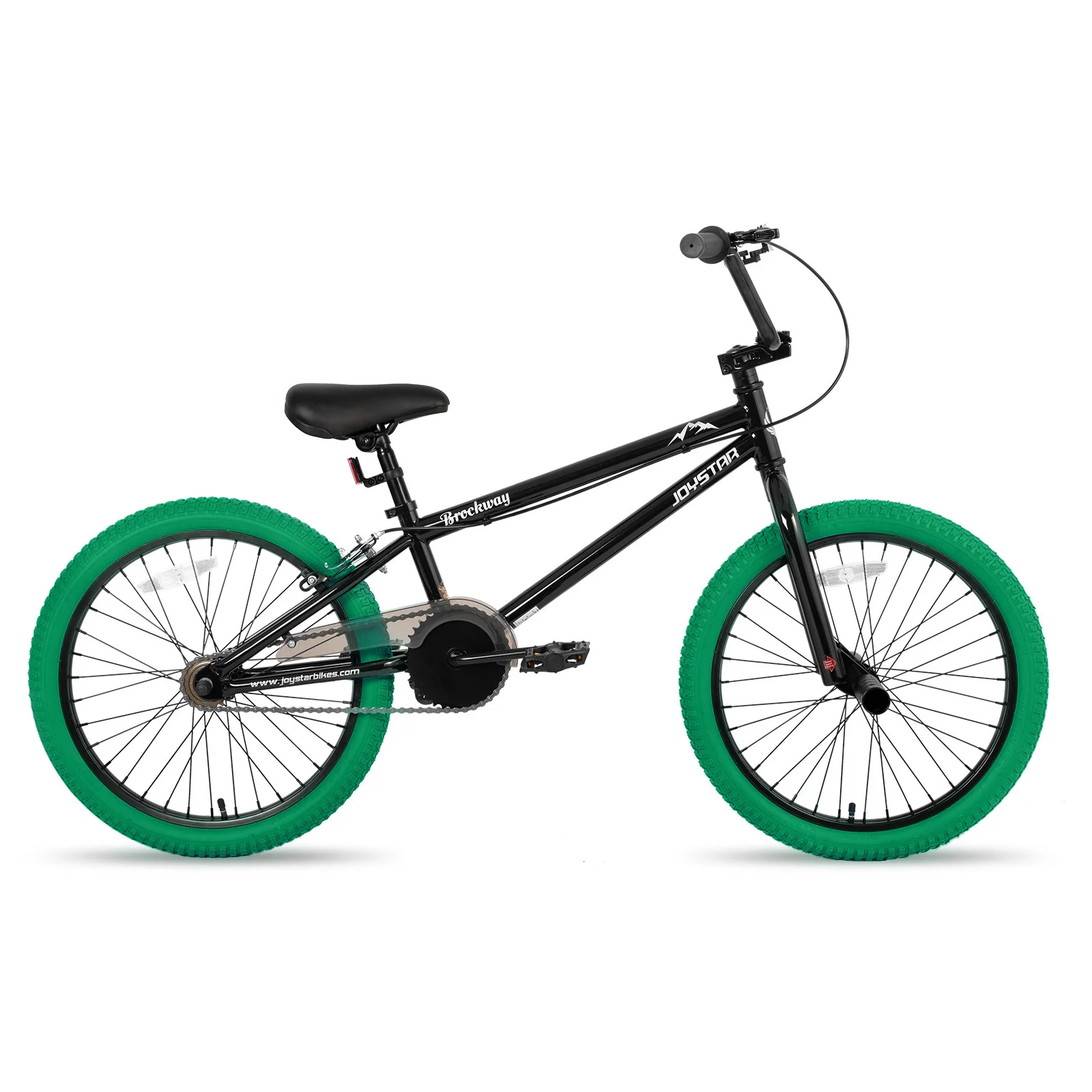 Bici BMX per bambini JOYSTAR Freestyle 20" 24" Biciclette per bambini per ragazzi e ragazze da 6-14 anni e ciclisti di livello principianti 2 pioli, Verde