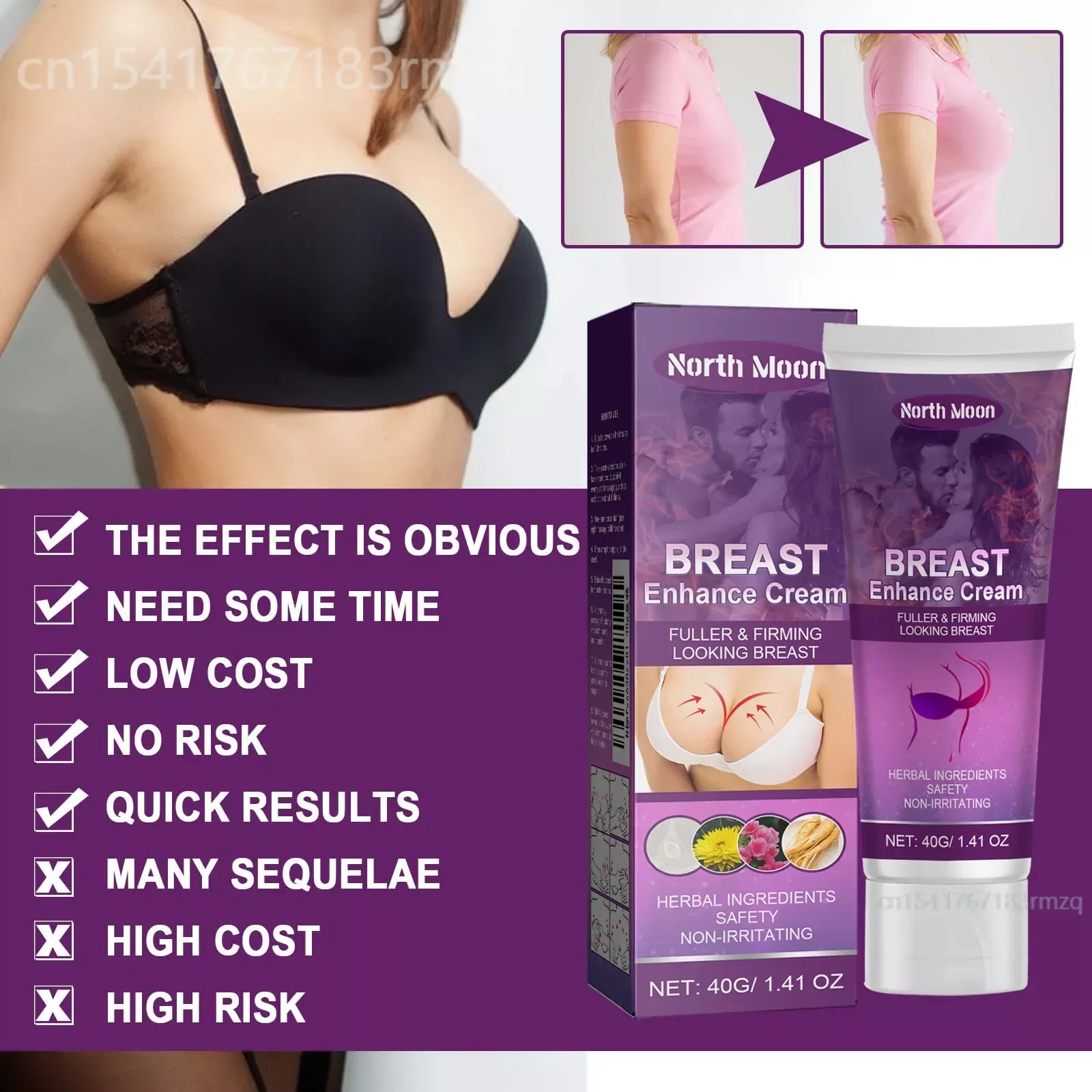 Breast Enhancement Capsule Promote Breast Lift Up Increase Tightness Moisturizing Smooth Anti-Sagging Breast Fast Growth Care