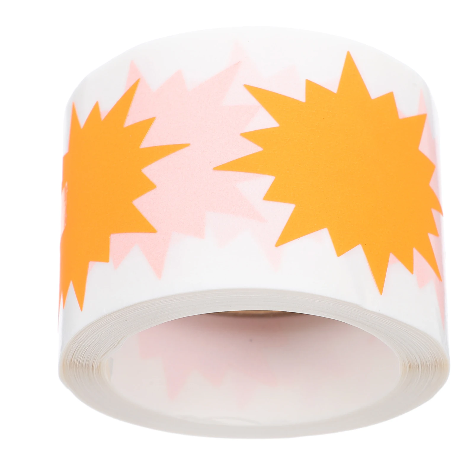 

200 Pcs Price Tag Fluorescent Burst Paper Signs Sealing Stickers Garage Retail Sale for Store Orange