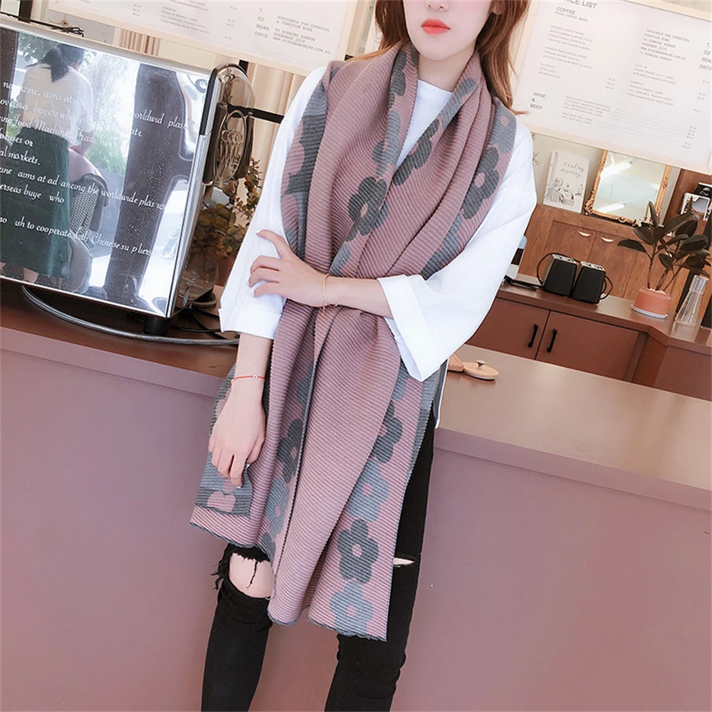 Imitation cashmere Korea fold the scarf scarf joker thickening warm scarf in the fall and winter of female XF002