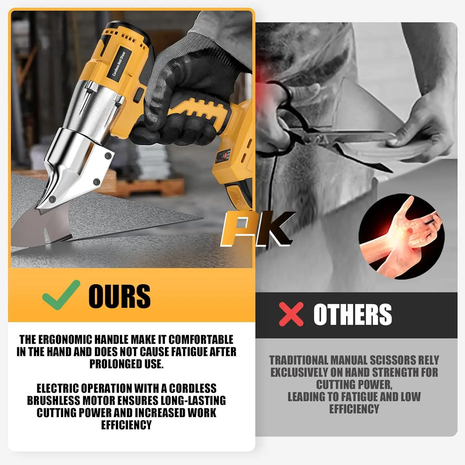 コードレス金属はさみブラシレス電動剪定はさみ庭の迅速なはさみ Dewalt 18V バッテリー (バッテリーなし)