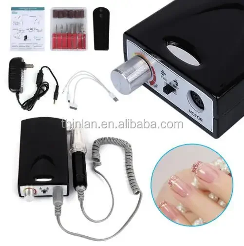 French professional vacuum rechargeable manicure electric nail drill machine 25000rpm strong cordless e file nail drill