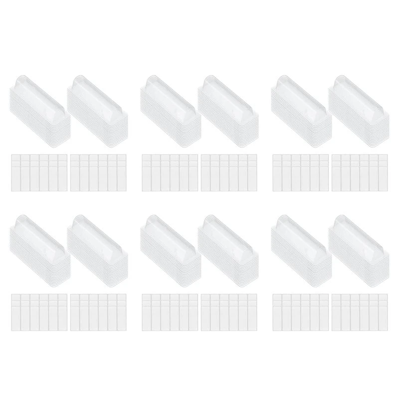 AB68 360Pcs Lip Balm Pouches Clear Plastic Clear Lipstick Money Holder Plastic Domes With Double Side Tape For DIY Crafts