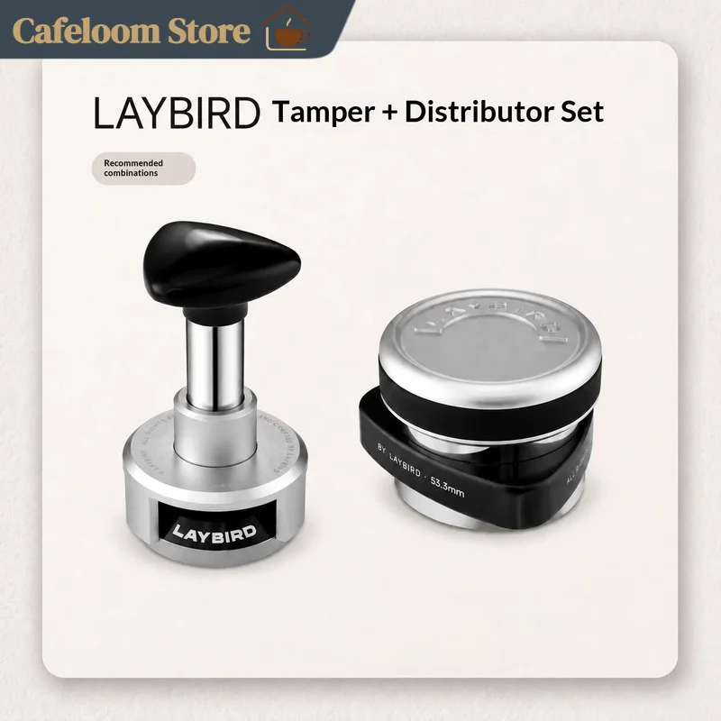 LAYBIRD Geometry Coffee Tamper Constant Pressure 53Mm 58Mm Stainless Steel Espresso Distributor For Home Barista Coffee Making