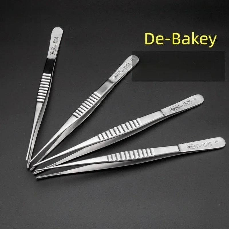 Dental Tools Tweezers Concave and Convex Tooth Tweezers Tissue Fine Clip Platform Tweezers Oral Implant Instrument