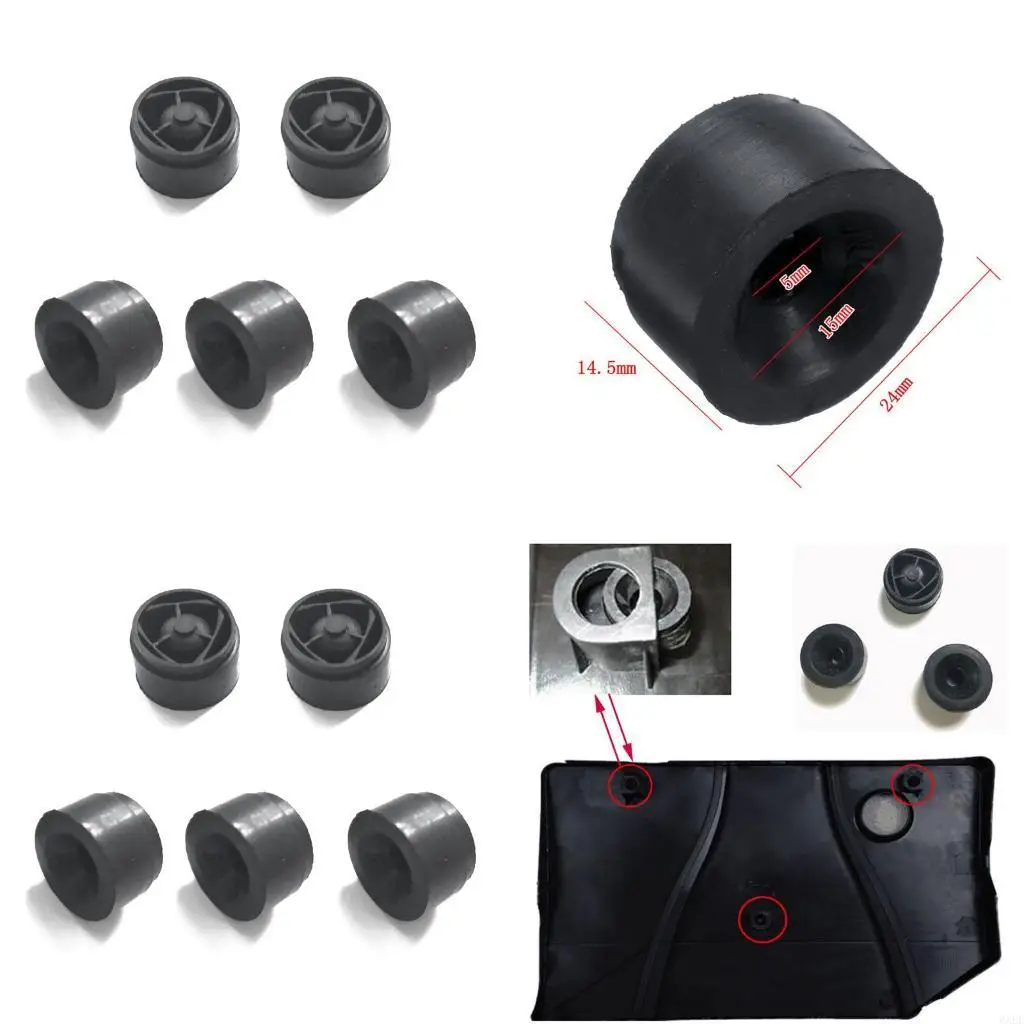 6XDF 5Pcs Vehicle Engine Protective Pads Durable Rubber Gasket for Focus MK2 Series