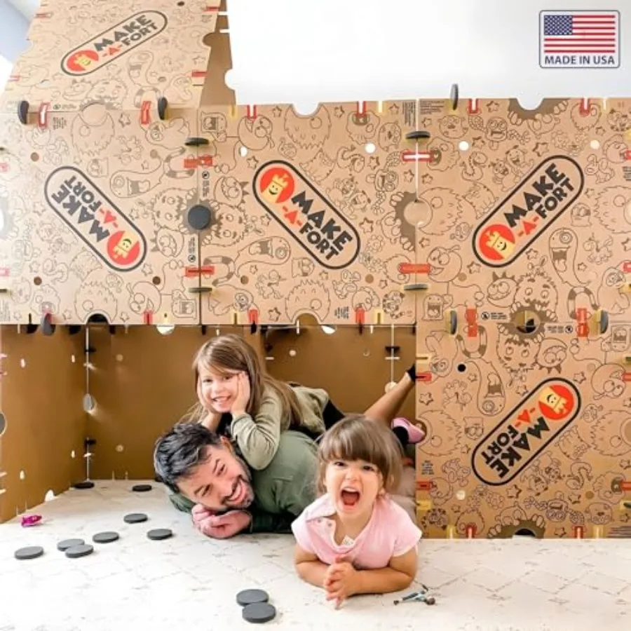 

Building Kit for Perfect for Creating Giant Indoor Forts in Living Rooms or Bedrooms Encourages ScreenFree Creative Play and Im