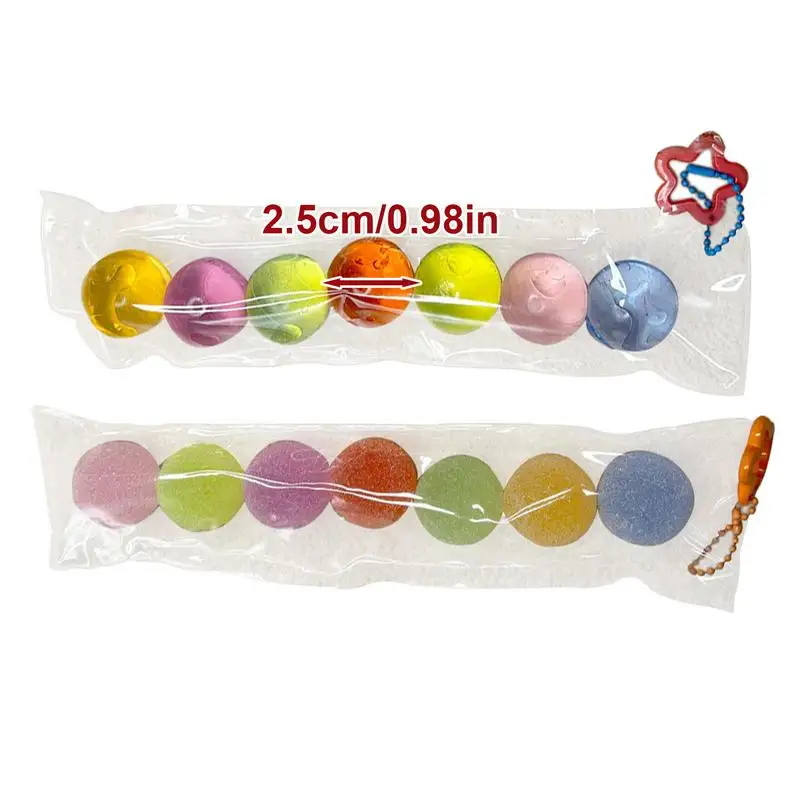 Mochi Sugar Ball Toys Sensory Fidget Ball Toy Goodie Bag Stuffers Sensory Stress Squeeze Toy Rainbow Pinch Ball Grab And Snap