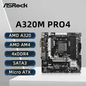 A320 Motherboard ASROCK A320M HDV R4.0 Socket AM4 DDR4 32GB M.2 PCI-E 3.0  support R3 R5 R7 R9 AMD cpu USB3.1 VGA Micro ATX - AliExpress