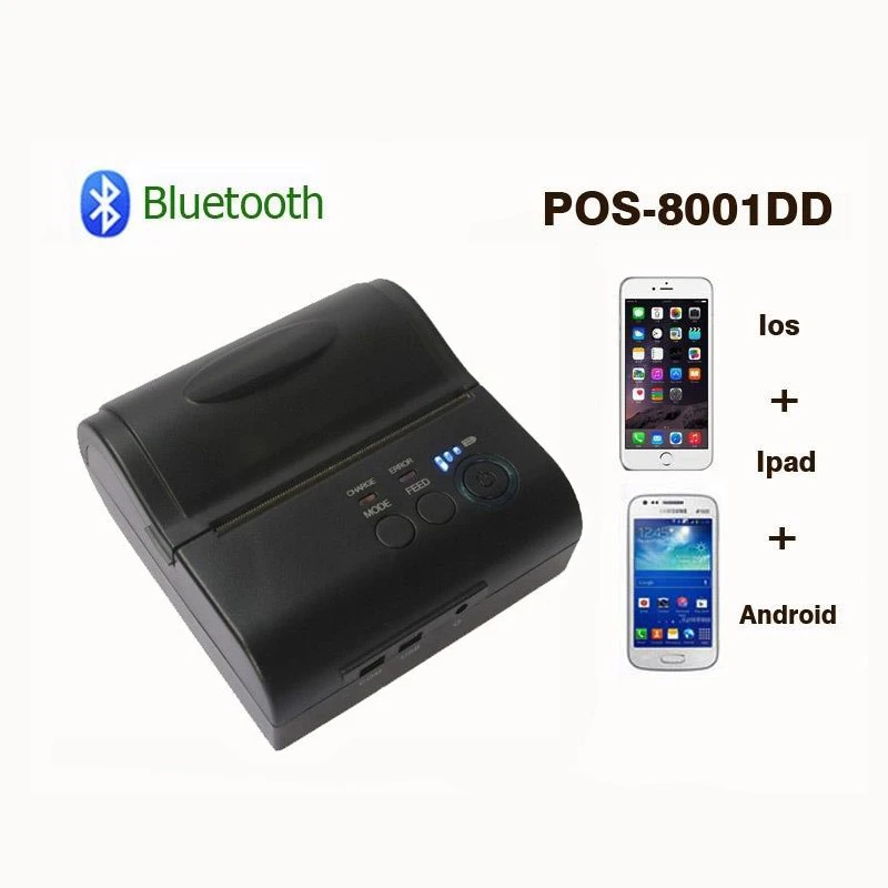 80MM Bluetooth printer, thermal printer POS-8001DD multi-specification optional