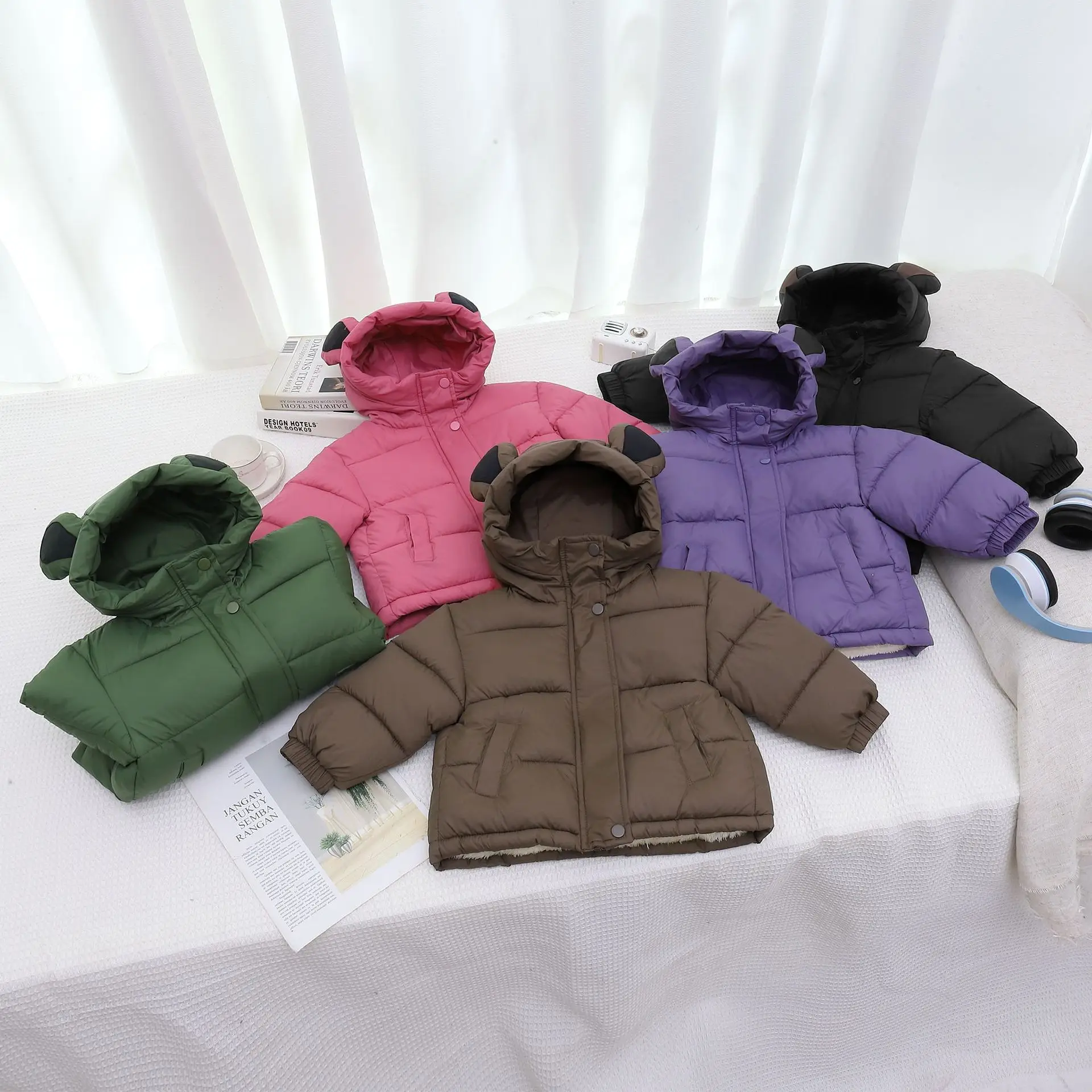 

1 to 8 Years Kids Thicken Warm Jackets Children Outwear In Cold Winter Plush Thick Coat For Baby Boys Girls Cotton Coats
