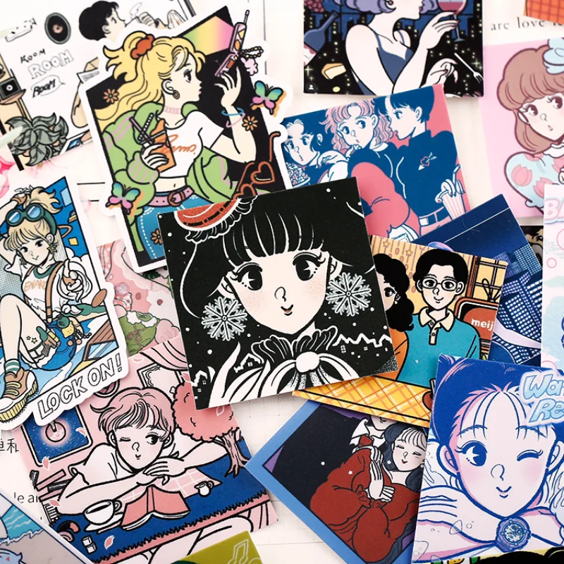 Stickers Kawaii 66pcs Japanese Girl Posters, Cute Characters, Hand Accounts, Mobile Phone Case Newspaper, Children