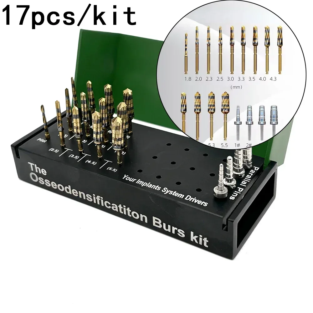 Kit Dental Osseodensification Bur Implant Maxillary Sinus Lift Drills Dental Tools Drills for Surgical Dental Alveolotomy