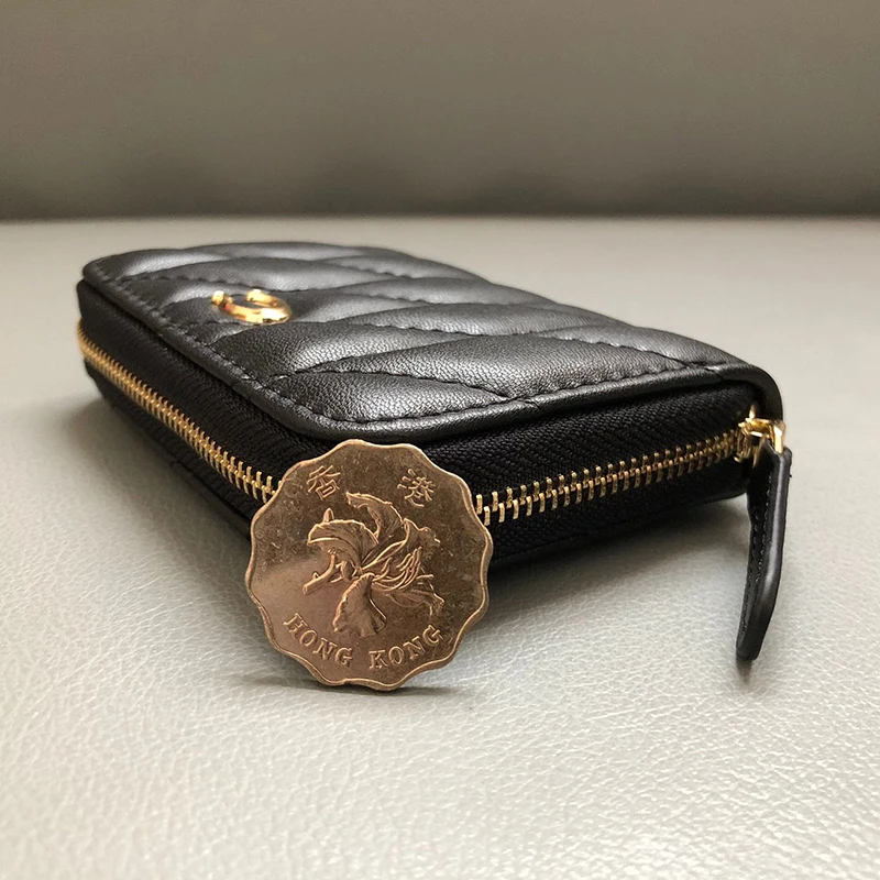 

Girls Wallet Short Student ID Bank Card Holder Money Bag Zipper Wallets For Women Key Storage Coin Purse Genuine Leather Homemad