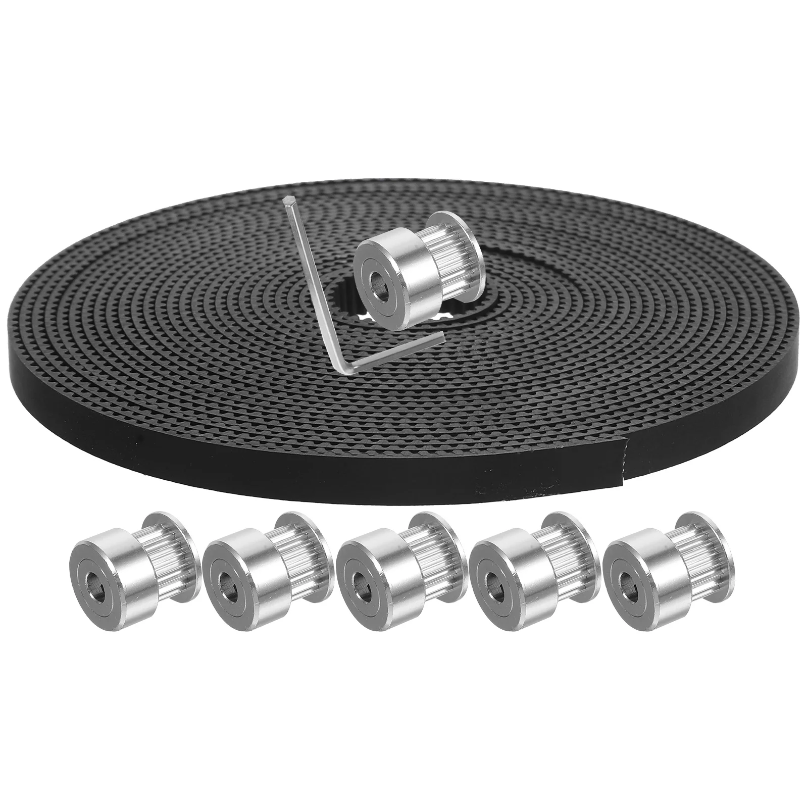 Kit de correia dentada de metal para impressora 3d, roda síncrona de alta precisão, polia de 20 dentes, fácil instalação, substituição