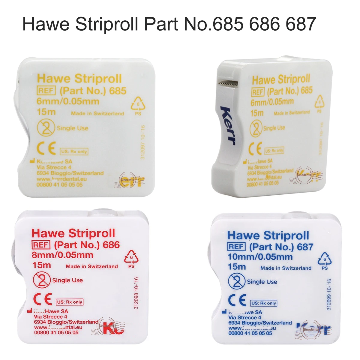 1Pcs Dental Hawe Striproll Part No.685 686 687 Front Tooth Roll Shaped Polyester Strip Forming Belt Stripes Transparent Type