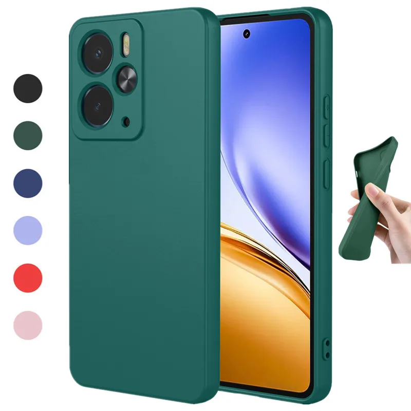 حافظة مرنة من السيليكون السائل من مادة البولي يوريثان الحراري لهاتف Realme 14 5G Realme 14T غطاء حماية خلفي Coque Capa Fundas