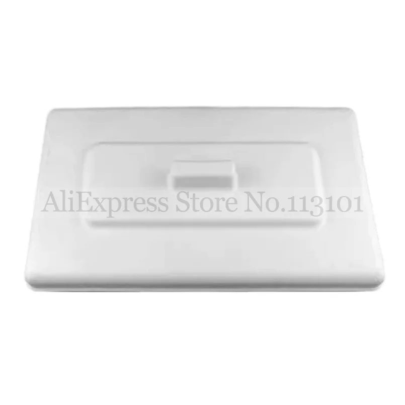 1 قطعة غطاء علوي أبيض جديد مستطيل غطاء بلاستيكي آلات الآيس كريم الناعمة ملحق جزء صناع الآيس كريم المناسب