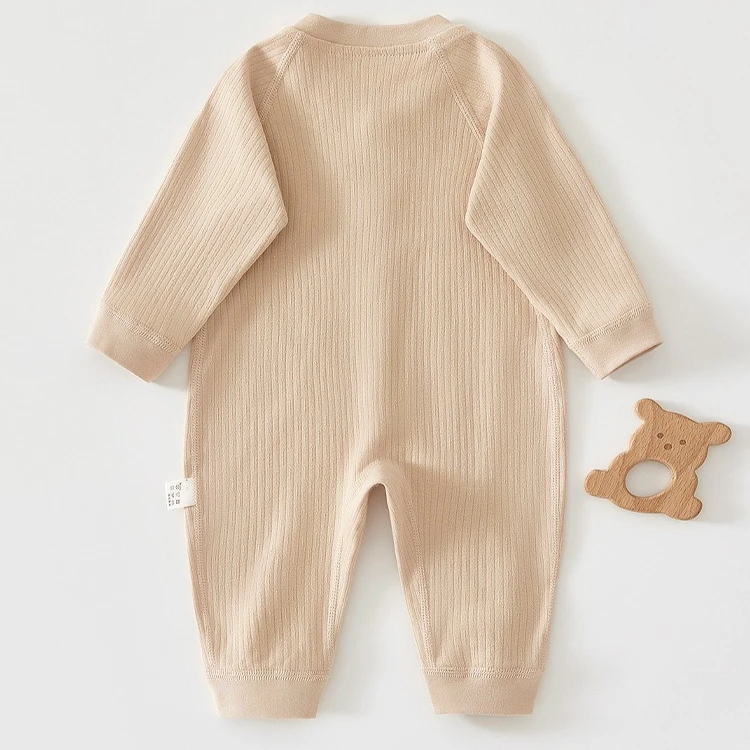 2026 نمط جديد طفلة جمبسوت من القطن الخالص صبي طفل ملابس كاجوال عالية الجودة 0-18 أشهر الوليد الرضع اليومية ارتداءها