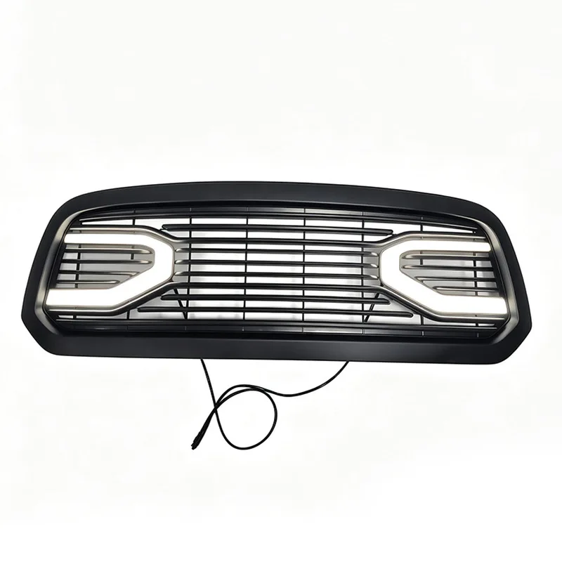 For 2013-2018 Dodge Ram 1500, ABS Martin Style LED Illuminated Grille, Aftermarket Direct Fit Replacement