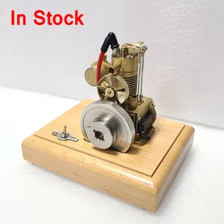 1.6CC Four-stroke Gasoline Engine Model with Wooden Base Mini Single Cylinder Engine Model Creative Gift toy