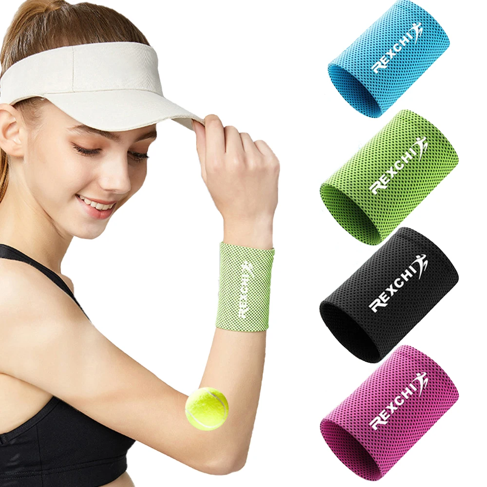 

Cycling Breathable Elastic Tennis Yoga Ice Cooling Sport Fitness Sweatband Wristband Wrap Sweat Band Wrist Brace