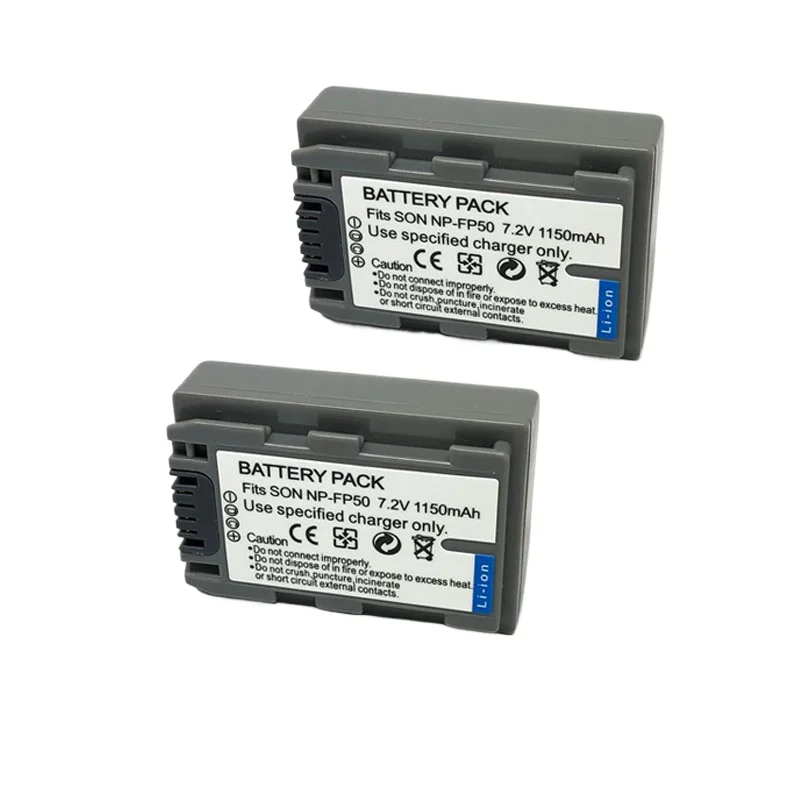Akumulator do aparatu 1150mAh 7.2V NP-FP50 + Ładowarka do SONY FP30 FP51 HC20 21 22 23 24 30 40 96 26 27 28 SR40 DVD605 805