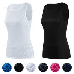 Camiseta básica de ciclismo para mujer, chaleco de secado rápido, color azul, transpirable, rosa, elástica, para bicicleta de carretera