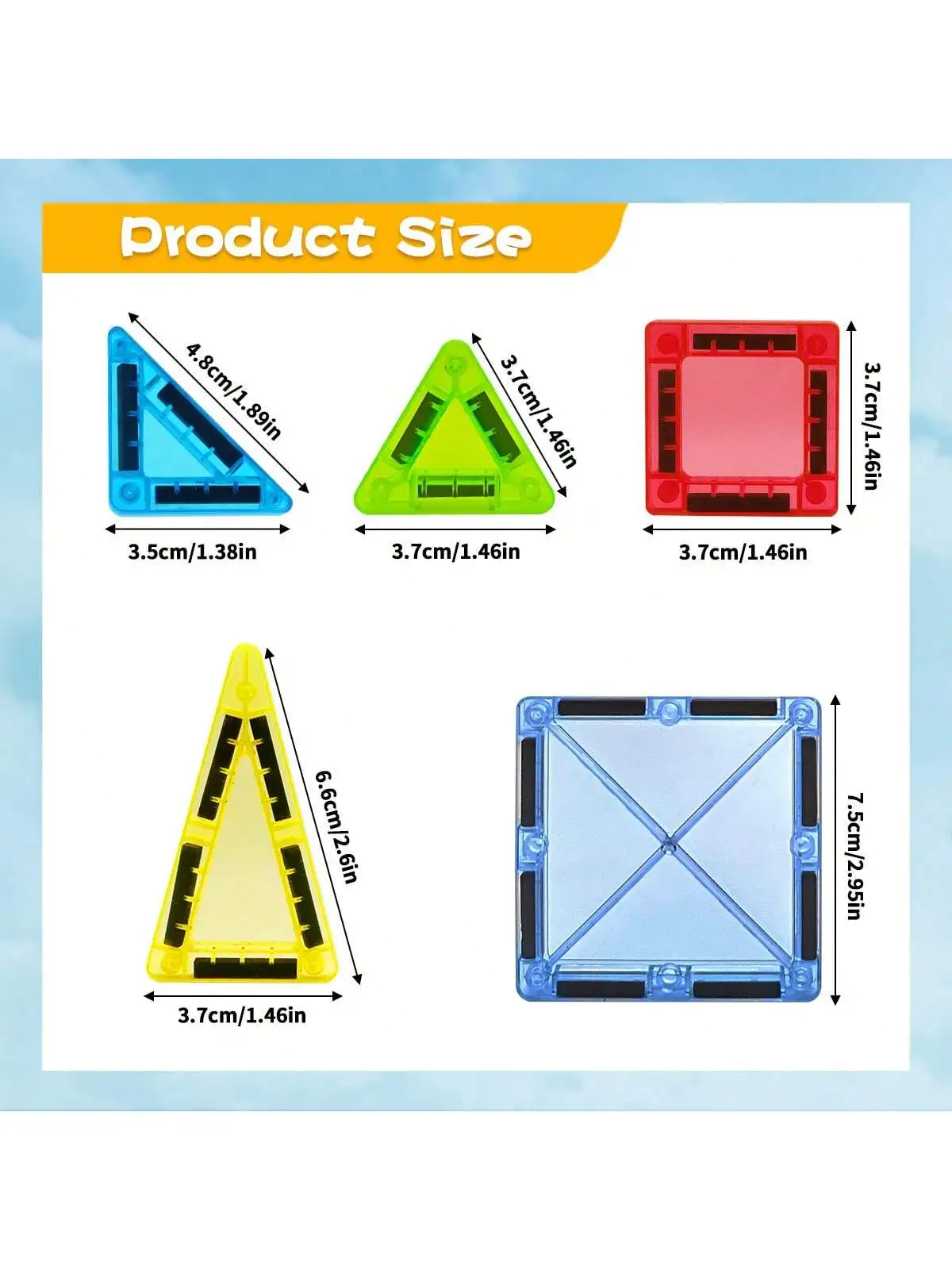 مجموعة ألعاب مكعبات بناء مغناطيسية مكونة من 26/55 قطعة، مناسبة لأعياد ميلاد الأولاد والبنات وعيد الميلاد والهالوين وهدايا السنة الجديدة