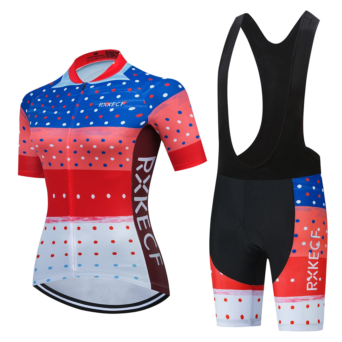 RXKECF-Cycling Jersey and Bib Shorts Sets for Women, Racing Bike Clothing Kits, Bicycle Clothes, Suit Riding Suits, Summer