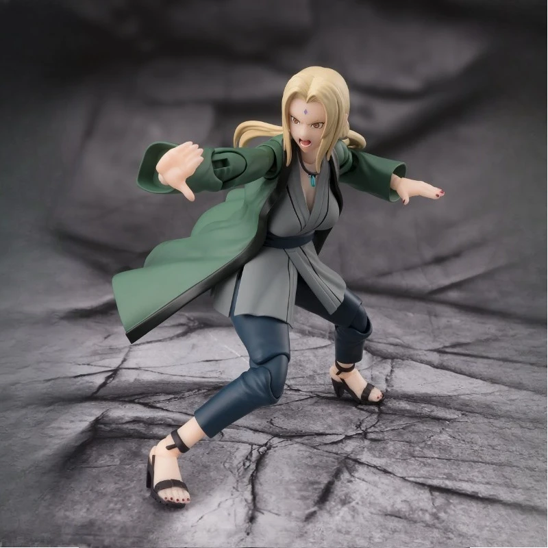 バンダイオリジナル S.H.Figuarts シリーズ「NARUTO -ナルト- 疾風伝 沖波を操るツナデ」アクションフィギュア組み立てモデルおもちゃコレクタブルモデル