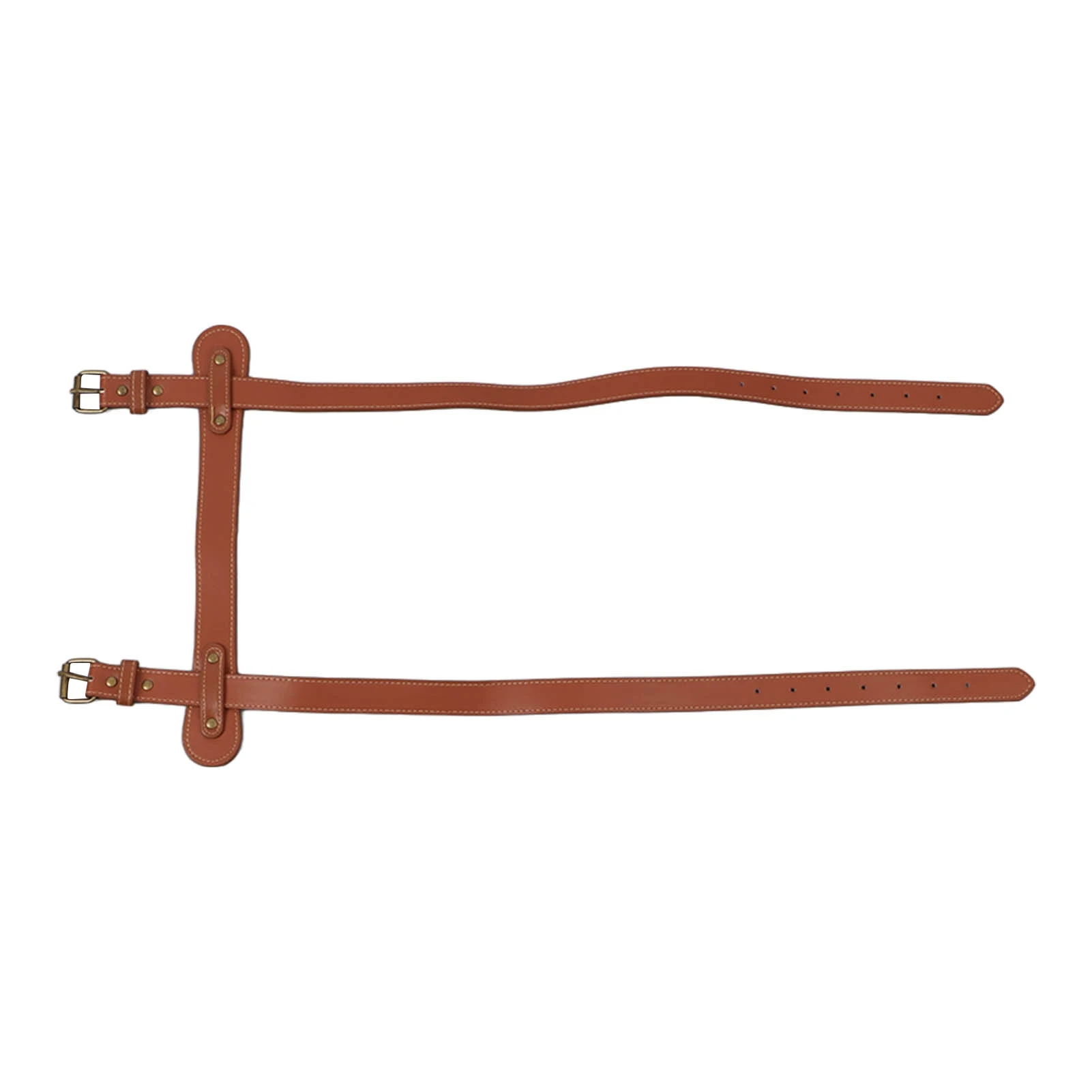PU Leather Blanket Carry Strap Adjustable Buckles Tear Resistant Portable Yoga Mat Straps for Camping Picnics Beaches