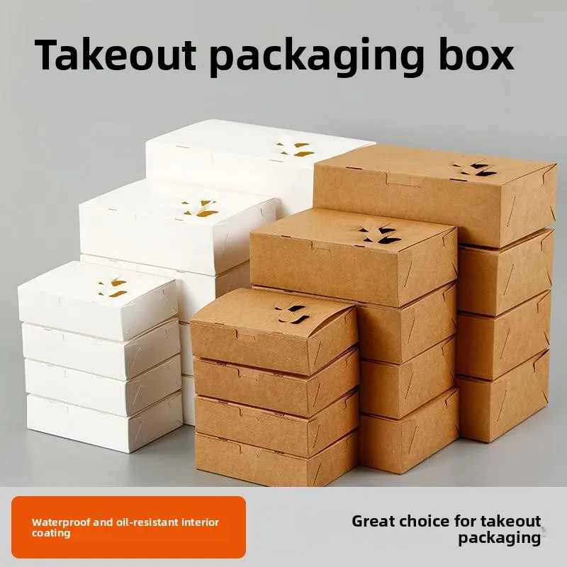 Caja de Papel para Pollo Frito Desechable Estilo Coreano, Impermeable y Resistente al Aceite, para Llevar, para Piernas, Alas y Trozos de Pollo