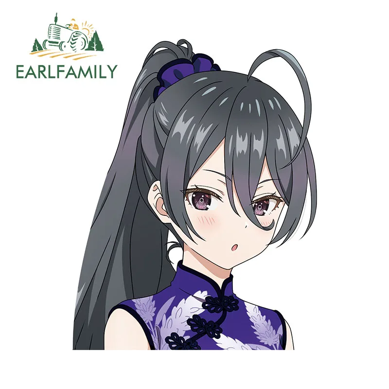 

EARLFAMILY 13cm x 10.2cm Ayano Cute Car Stickers New Anime Chinese Dress Black Hair Waifu Decal Amusing Laptop Accessories