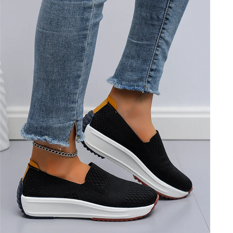 Sneakers traspiranti moda donna Flats Slip on Mesh Shoes donna Light Sneakers autunno mocassini Femme Basket Flats Shoes zapatos