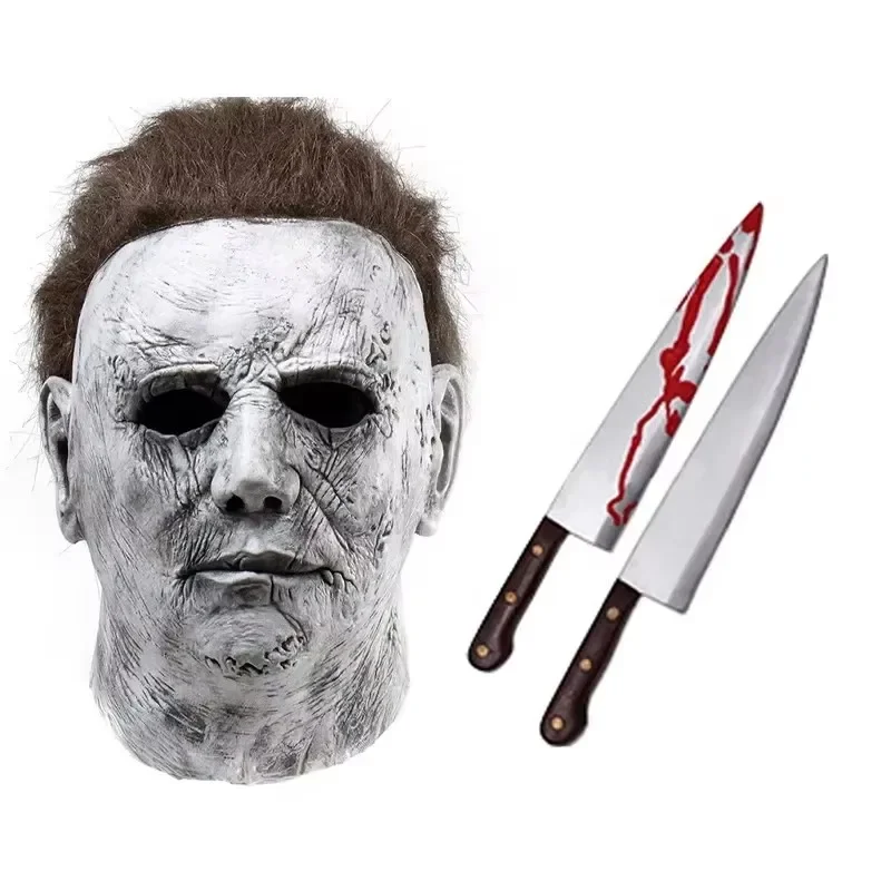 Michael Myers Cosplay Jumpsuits Man Bleach Halloween Costume Outfits Bodysuit Mask Knife Halloween Carnival Suit Clothing