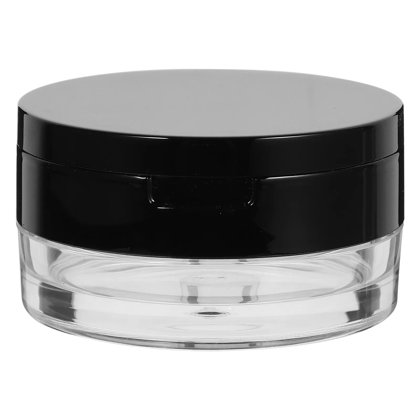 Refillable Plastic Loose Powder Box Portable Compact Container for Travel Makeup Bag Leak Proof Design with Mirror
