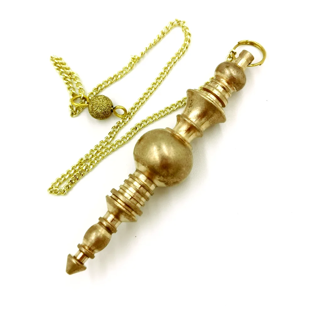 Pendulum Metal for Dowsing Pendulo De Spiritual Point Divination Healing Tool Wicca Balancing Pointed Cone Pendant