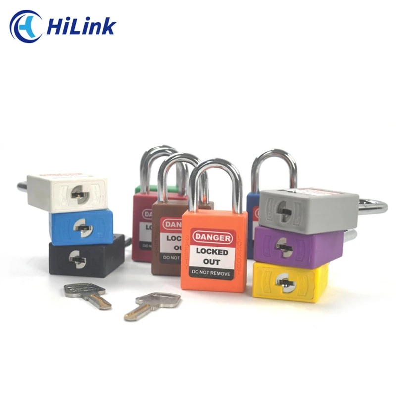 For Industrial Equipment Overhaul Prohibited Operation Warning,OEM 25mm Short Steel Shackle Lock Safety Lockout