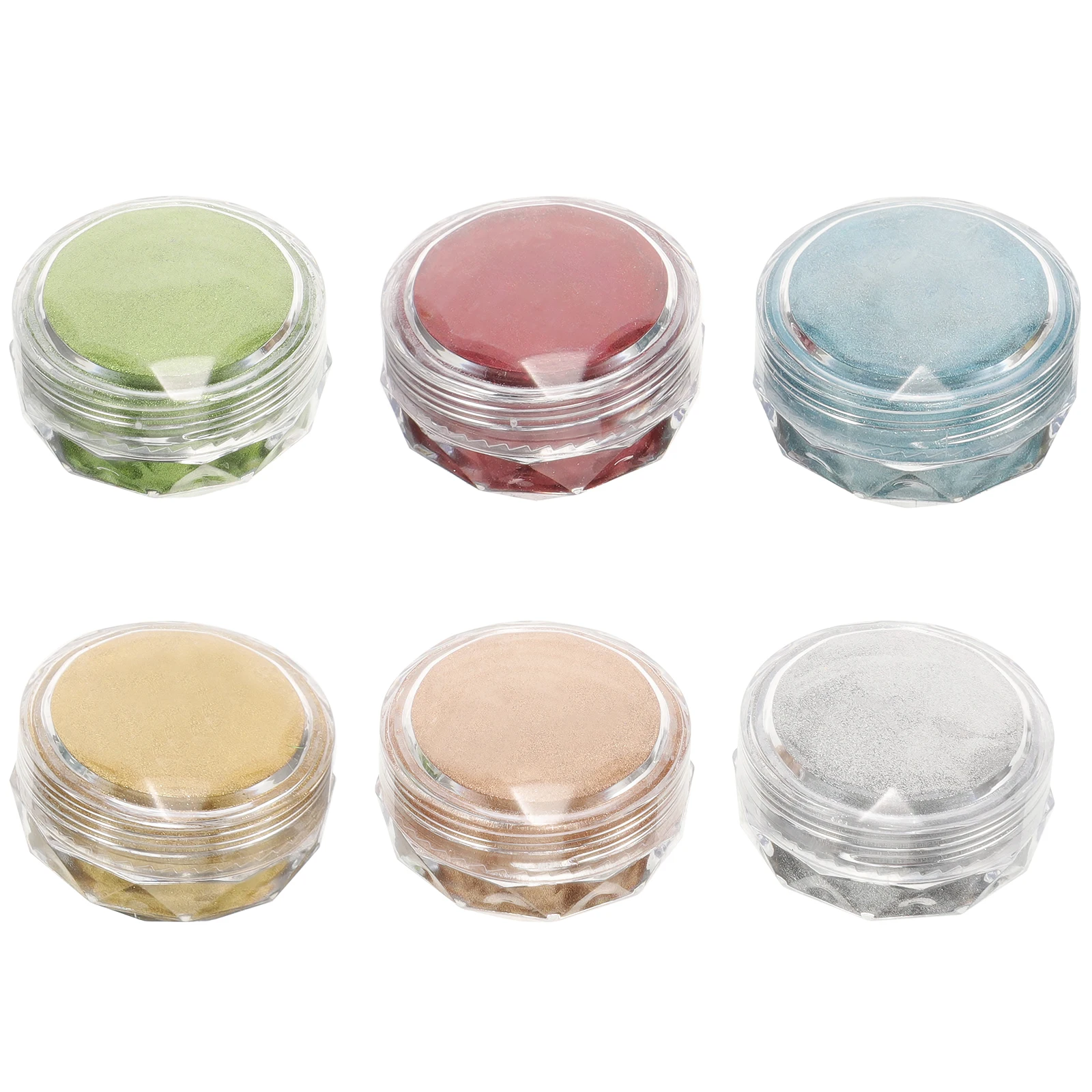 Miroir hexagonal à couleur changeante, 6 pièces, décorations artistiques à paillettes, poudre scintillante pour manucure, ongles artificiels naturels, fournitures pour ongles