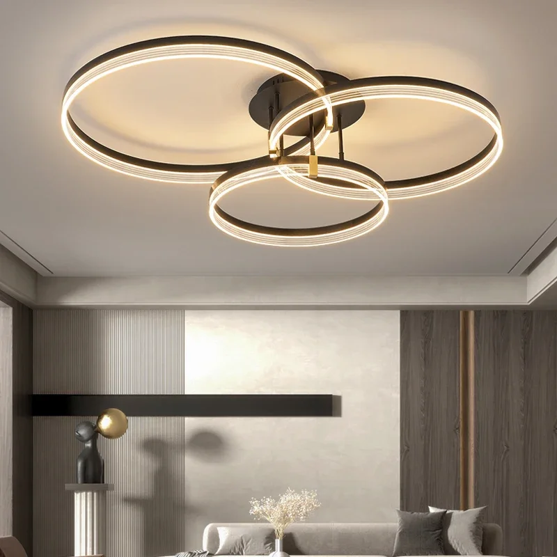 Modern Led Acrylic Ceiling Lamps Minimalism Round Ring Living Dining room Bedroom Ceiling Light Home Decor Indoor Lustre Fixture