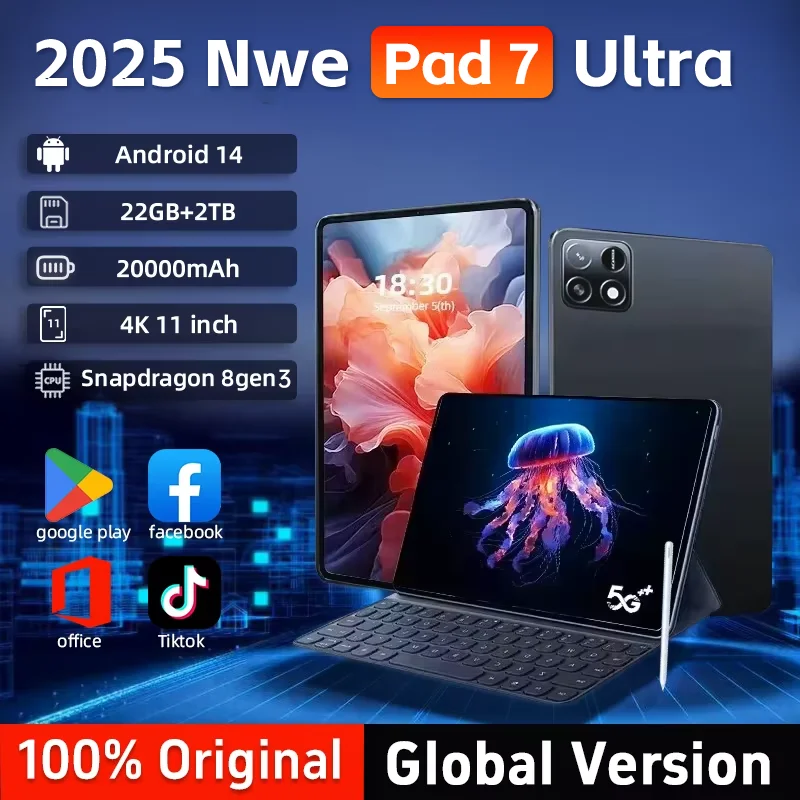 yZ[zŐṼO[o^ubg mi Pad Android 14 Snapdragon 8 Gen 3 11C` \tgCgXN[ 2025 Pad 7 Pro Ultra WiFi GPS WPS 5G PC