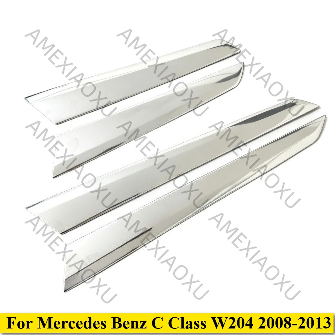 AMEXIAOXU  Car Interior Door Decoration Panel Cover Trim Silver For Mercedes Benz C Class W204 2008-2013