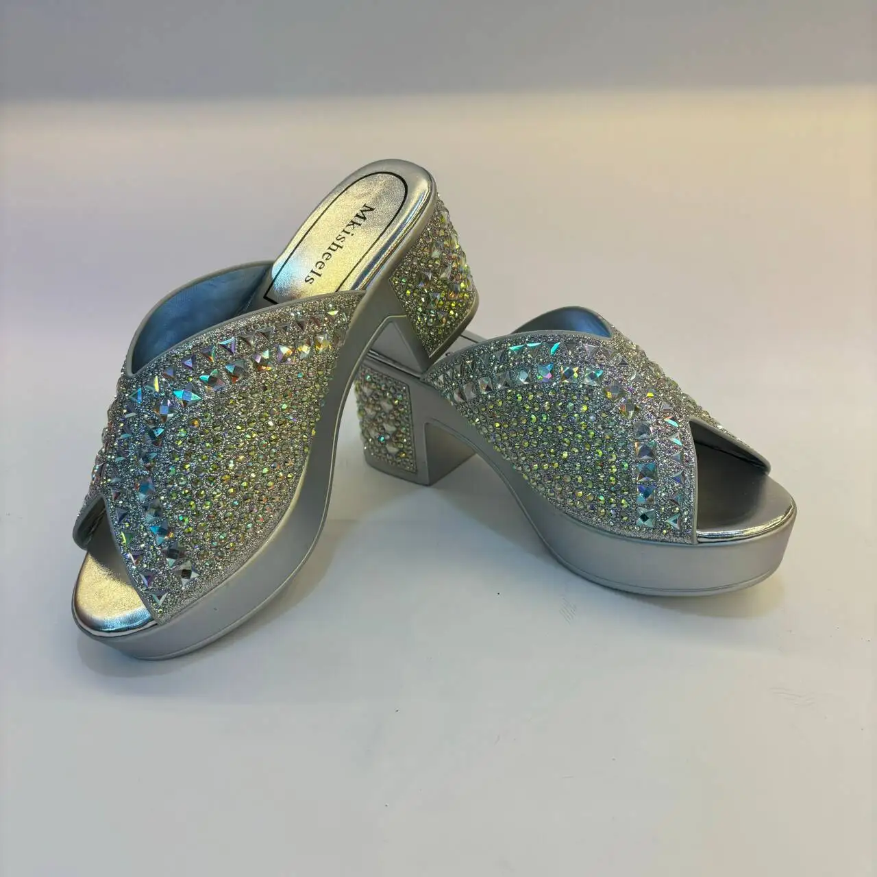 Fashion Rhinestones Sandals African Women\'s Shoes Women\'s Party Design Slippers Lightweight Ladies Women Shoes 37-42