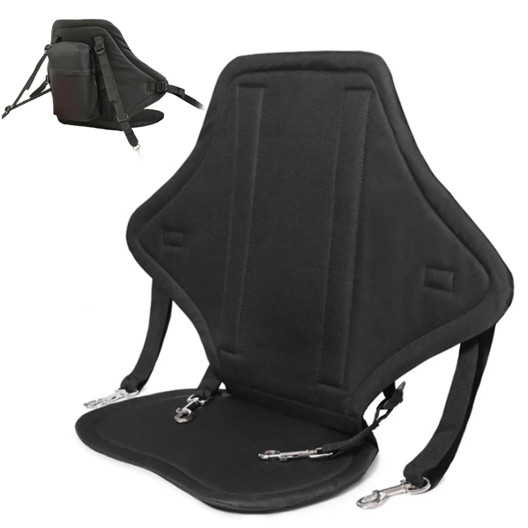 

Kayak Seats Padded Kayak Seat With Adjustable Backrest Padded Adjustable Replacement Seating With Storage Bag For Camping