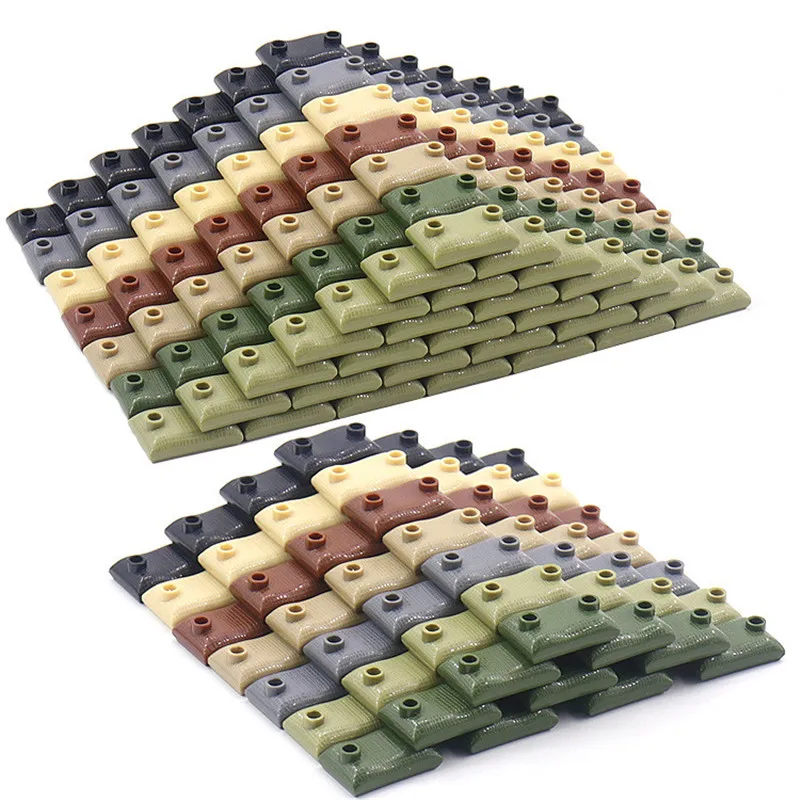 20pcs MOC Building Blocks Military Special Forces Sandbag Educational Creative Bricks Toys For Children Kids Gifts