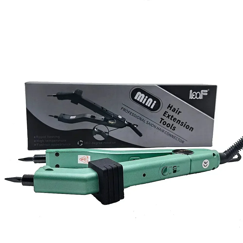 Green Professional Keratin Hair Extension Iron Heat Constant Temperature Fusion Tool EU UK US Plug