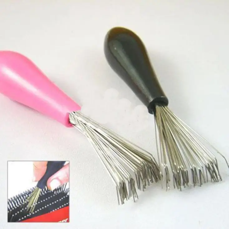 1PC Durable Mini Comb Hair Brush Cleaner Embeded Tool Salon Home Essential