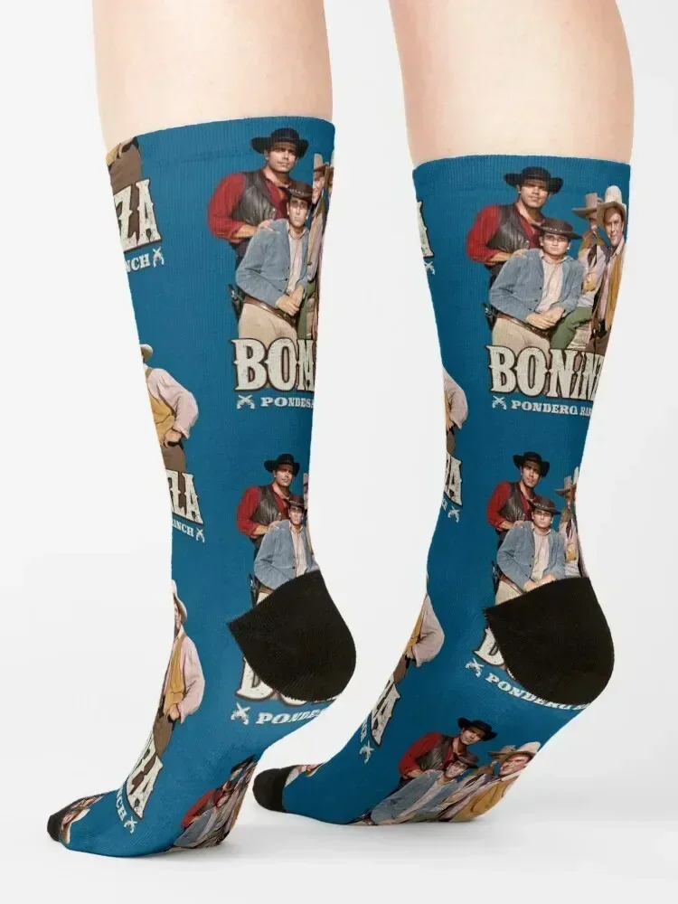 BONANZA / PONDEROSA RANCH Socks winter gifts halloween Antiskid soccer man Women Socks Men's